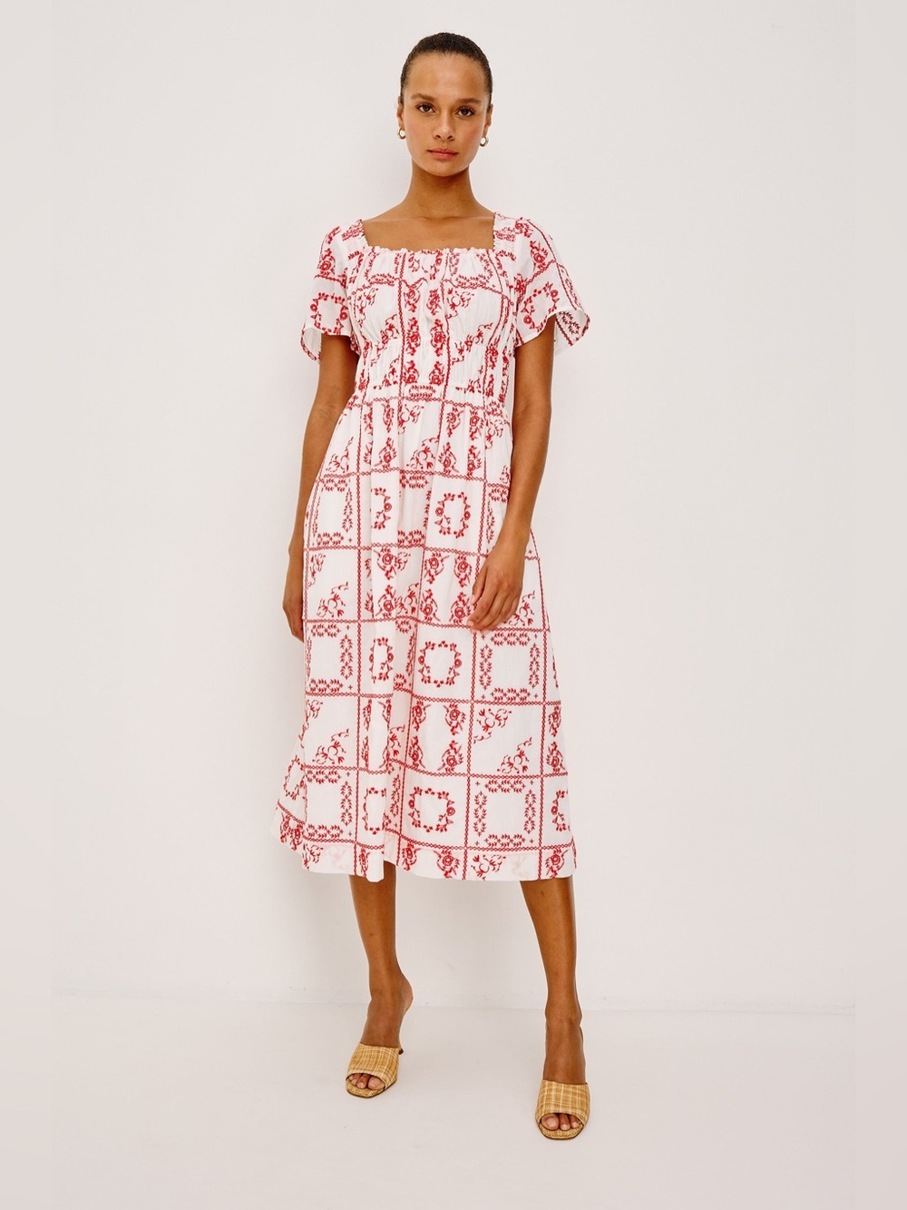 NEW Rails Nanette Dress in Ivory Red Hankerchief